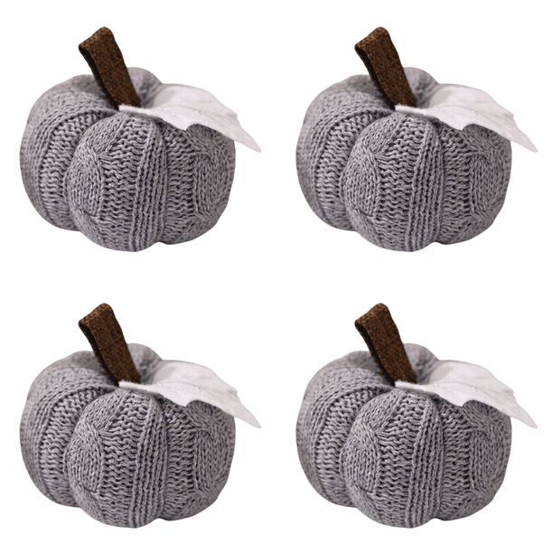 Adorno Calabaza Punto Con Calabazas Ganchillo para Acción Gracias (gris)