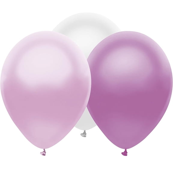 72 Metallic Silk Assortment Latex Balloons 12"