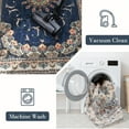 thumbnail image 4 of SUSUZI 5.3' x 7.5' Area Rug Boho Living Room Rug, Washable Low Pile Non Slip Carpet for Bedroom, Dining Room, Retro Area Rug Indoor, Blue, 4 of 10
