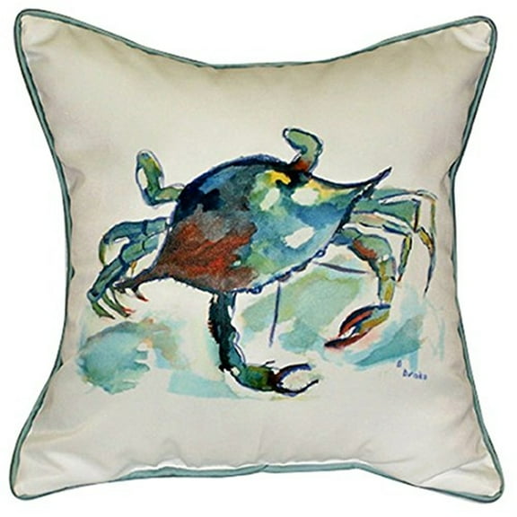 Betsy Drake ZP105 Betsys Crab Throw Pillow- 22 x 22 in.