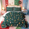 thumbnail image 2 of Manfei Christmas Festive Snowman Bed Spread Queen,Bright Gift Queen Coverlet Set,3pcs,1 Quilt and 2 Pillowcases, 2 of 7