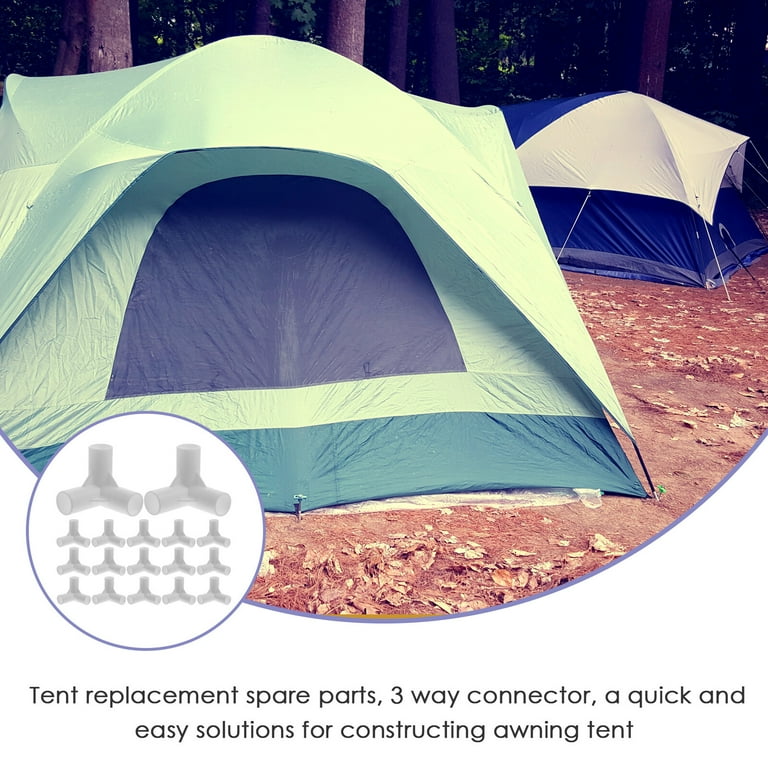 20pcs Canopy Tent Fittings Canopy Fittings Plastic Tee Connector Tent Spare Parts