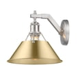 thumbnail image 3 of 3306-1W PW-BCB Golden Lighting Orwell - 1 Light Wall Sconce-9.63 Inches Tall and 10 Inches Wide-Pewter Finish-Brushed Champagne Bronze Shade Color, 3 of 3