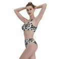 thumbnail image 6 of Picia Lilies Flowers Women's High Waisted Bikini Scoop Neck Swimsuit Two Pieces Bathing Suit-Small, 6 of 8