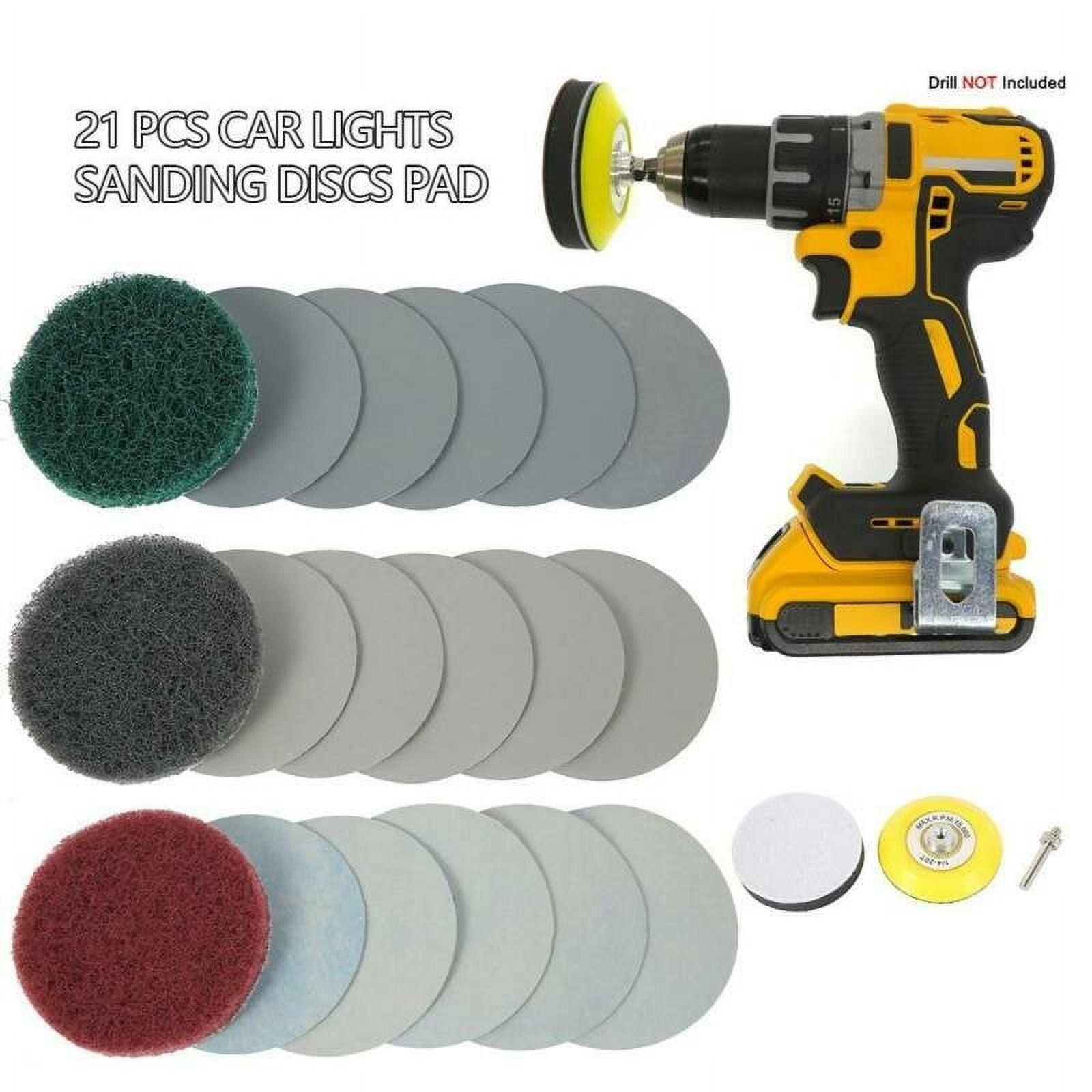 Lot De 3 éponges De Polissage Uxcell Pour Pneus Et Carrosserie - Jaune Et Noir