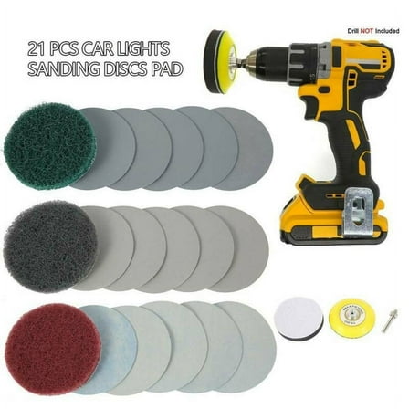 BAMILL 21PCS 3" Buffing Waxing Polishing Sponge Pads Kit Tool For Car Polisher Drill