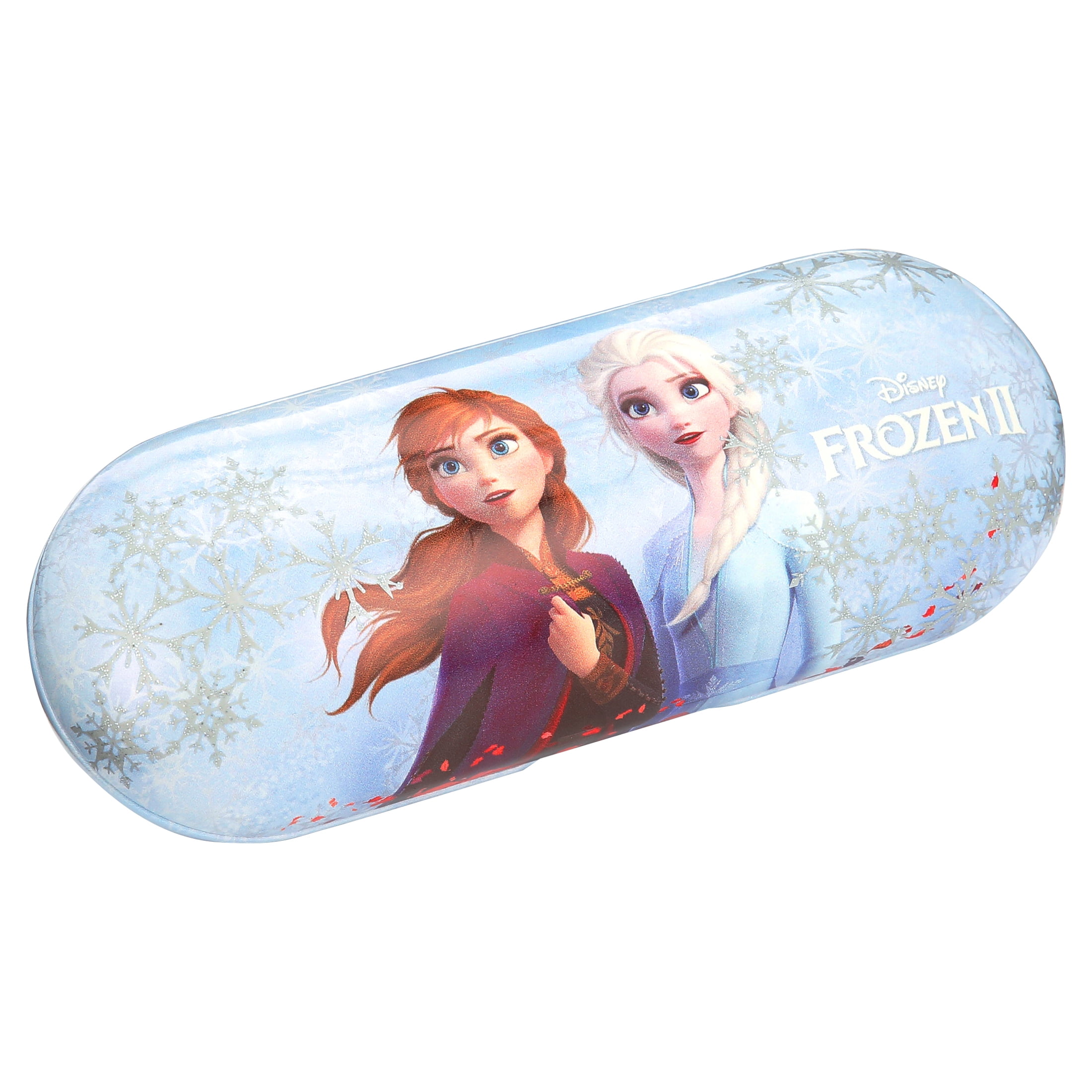 Disney Princess Frozen II Girl's Blue and White Clamshell Polyurethane Leatherette Eyeglass Case