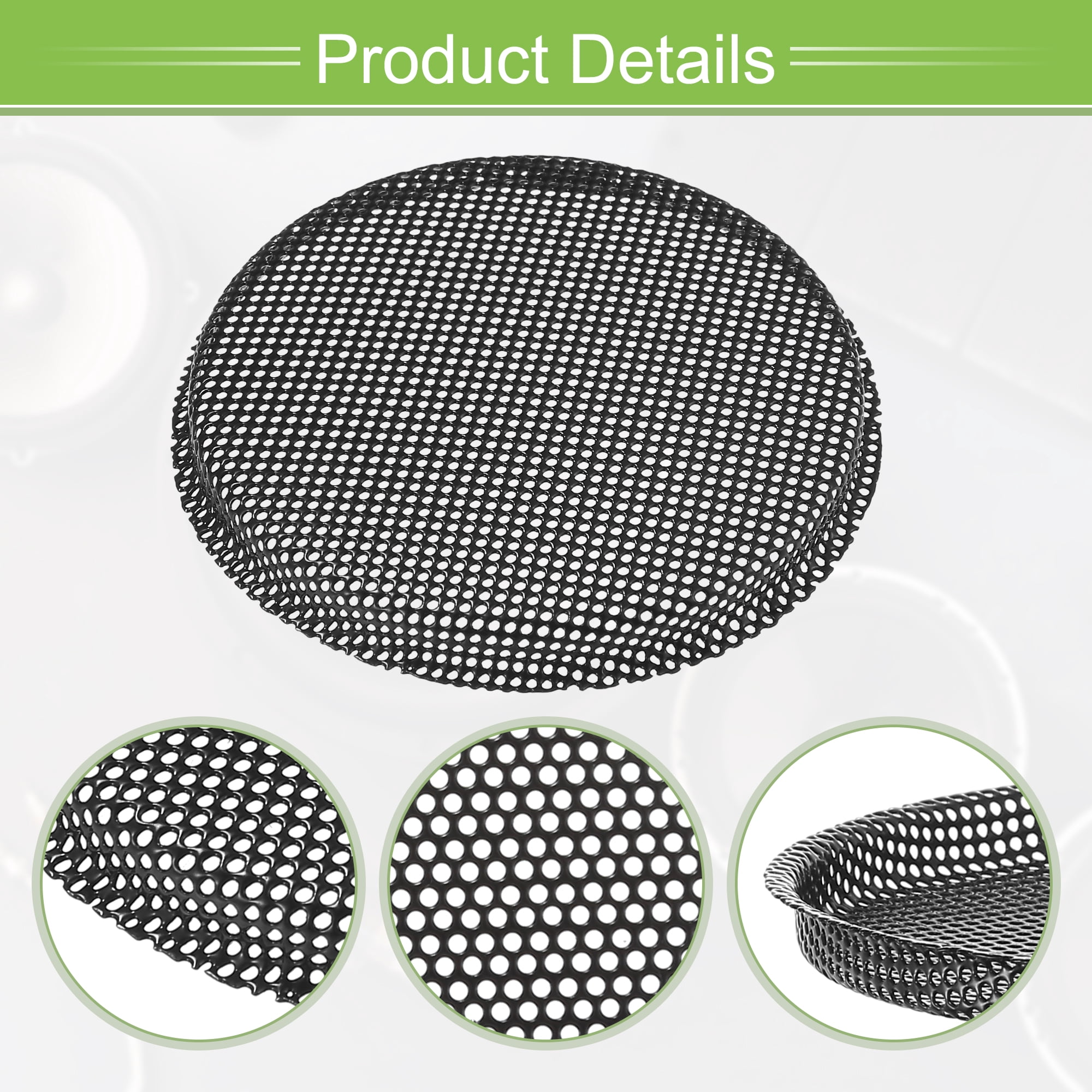 Unique Bargains 4 Pack 1.5 Inch Speaker Grills Mesh for Subwoofer 2.80"x 3.03"x0.24"