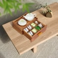 thumbnail image 2 of Tea Bag Organizer (Can hold 160 bags) Natural Acacia Wood Tea Organizer, Tea Bag Organizer for Drawer, Tea Box for Countertop, Tea Bag Box Combined with Teapot & Teacup Shelf, Tea Storage,Tea Station, 2 of 7