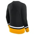 thumbnail image 3 of Men's Fanatics Black Pittsburgh Penguins Back Pass Lace-Up Long Sleeve T-Shirt, 3 of 3