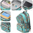 thumbnail image 4 of Golden Retriever and Rose Blue Backpack for School, Cute School Bag with Adjustable Shoulder Straps and Padded Back, 16.9"x12.6"x5.9", 4 of 4