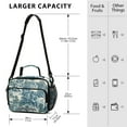 thumbnail image 4 of FORMRS Student Lunch Bag Insulated Reusable Cooler Box with Zipper Pockets, Green Flourishing Garden, 4 of 9