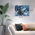 thumbnail image 5 of 12x16 inch Oil Painting&nbsp;Canvas Wall Art Muppet & White Bear,Home Bedroom,Study,Lounge,Hotels Decor Canvas Prints,Modern Art Muppet Man & White Bear Decorative Painting,For Kid Room,Apartment, 5 of 6