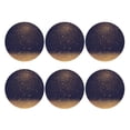 thumbnail image 2 of Bingfone Vintage Gold Black Glitter Leather Drinks Coasters With Set Of 6,Suitable For Home Kitchen,Coffee Cup Coasters Home Gift, 2 of 9