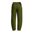 thumbnail image 4 of FengLS Womens Casual Pants Elastic High Waist Pants with Pockets Comfortable Lounge Trousers Solid Color Daily Sweatpants, 4 of 7