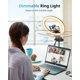 thumbnail image 5 of Anillo de luz para selfie RGB de 12 pulgadas con soporte para trípode de 62 pulgadas para grabación de vídeo y retransmisiones en vivo (YouTube, Instagram, TikTok),, 5 of 12