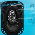 thumbnail image 4 of Par de Bocinas para Coche Pyle 6" x 9", 500W, 4 Vías, Altavoz Quadriaxial de Audio Profesional para Automóvil, Componente de Reemplazo Rápido Universal OEM para Montaje en Puerta/Panel Lateral, 4 of 6