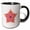 Black/White, variant on 3drose, Isolated Abstract Geometrical Colorful Triangle Ornament Star Polygon, 11oz Two-tone Black Mug