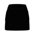 thumbnail image 5 of RYKJLWY Women Tennis Skirt Women's Pocket Pants Solid Mid Waist Culottes Short Skirts Skinny Pants Golf Skorts Athletic High Waisted With Pockets (Black,XXL), 5 of 5