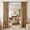 Beige, variant on 2 Panels Crushed Velvet Light Filtering Window Curtains, Grommet Hanging Drapes, Multi Size & 11 Colors, Universal Room Home Decor