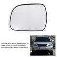 thumbnail image 2 of Left Side Wing Mirror Glass Replacement for Lexus RX300 RX330 RX350 RX400h (2003-2008), Silver/Black ABS & Glass Construction, OE Compatibility 87901-48060 87901-48070, Non-Distinctive Left/Right, 2 of 6