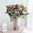 thumbnail image 4 of Artificial Flower Vivid Non-Wither Faux Silk Retro Peony Branch Simulation Flower Bedroom Decor, 4 of 8