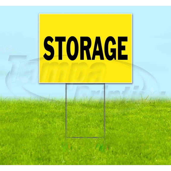 Storage (18" x 24") Yard Sign, Includes Metal Step Stake