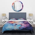 thumbnail image 3 of Designart "Blue Electric Reverie" Abstract Bedding Covert Set - Abstract Blue Modern Bed Set With 2 Shams, 3 of 5
