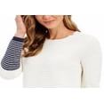 thumbnail image 2 of Charter Club Women's Ribbed Sweater White Size Petite X-Large, 2 of 3