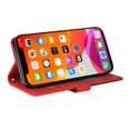thumbnail image 4 of Étui pour iPhone 13 Pro Max Portefeuille en Cuir Livre à Rabat Folio Support Vue Couverture - Rouge, 4 of 5