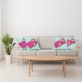 thumbnail image 4 of Ambesonne Vintage Throw Pillow Cover 4 Pack, Old Car Cartoon Style, 18", Pale Blue Hot Pink, 4 of 5