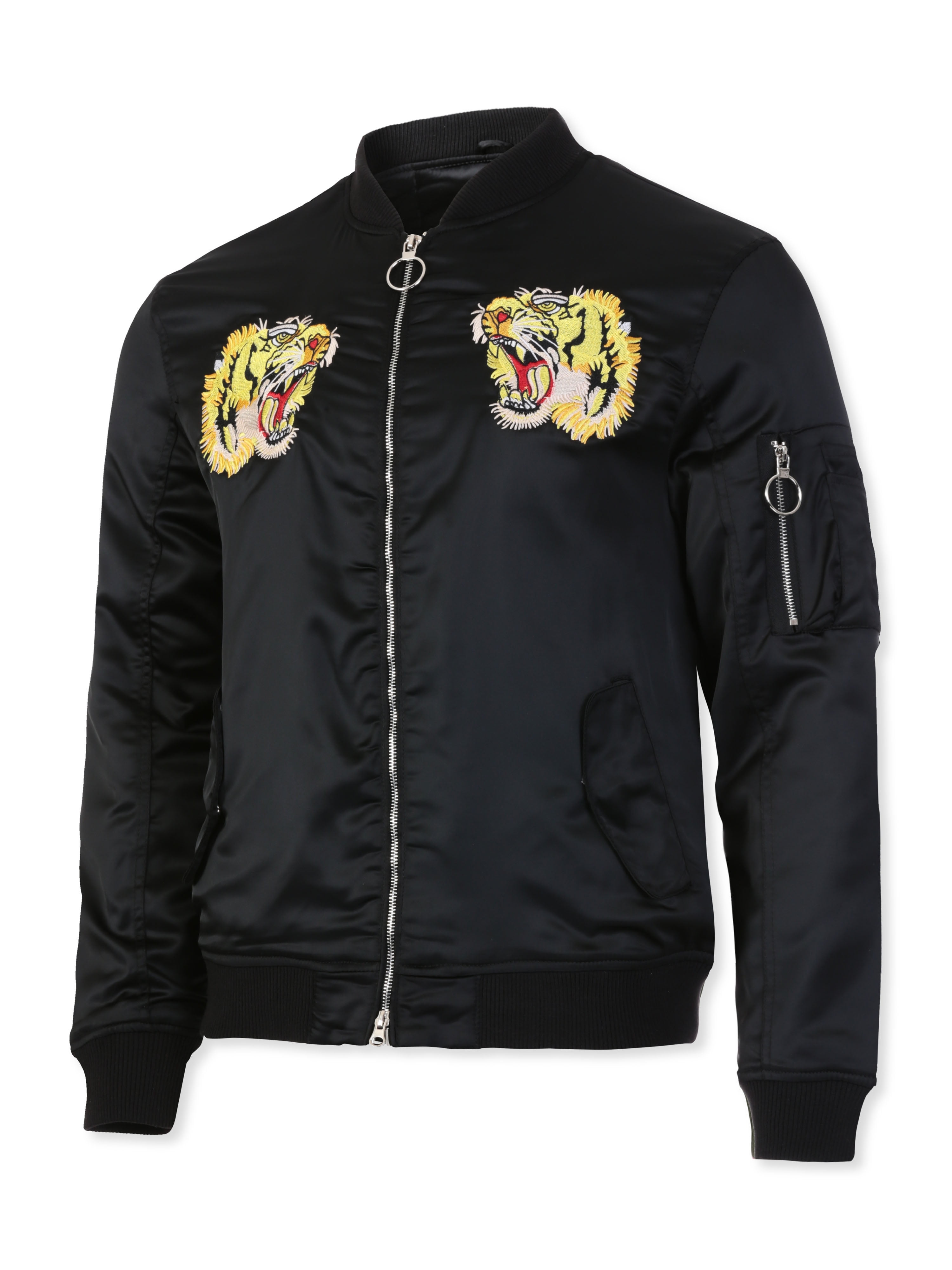 Leather Blouson With Tiger Patches - Luxury Outerwear and Coats - Ready to  Wear, Men 1A9K3M