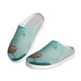 thumbnail image 2 of Balery Turquoise Beach Kayaking Pattern Women's Fuzzy Memory Foam Slippers Fluffy Winter House Shoes Indoor and Outdoor-42/43, 2 of 7