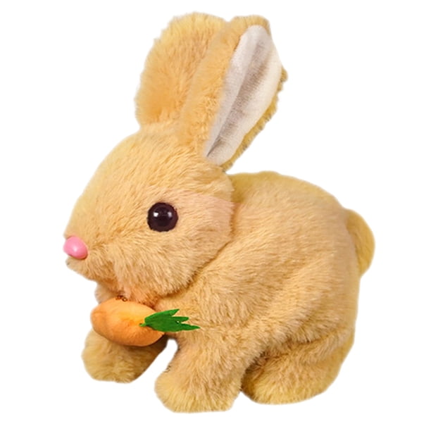 Juguete Conejito Lindo Realista Con Sonidos Y Movimientos Regalos Pascua para () Amarillo