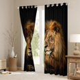 thumbnail image 3 of Feelyou 3D Wildlife Lion Black Out Curtains, Couple Anniversary Curtains Pack of 2 (42x63 Each), Teens Kids Boys Girl Bedroom Curtains, Window Curtains Bedroom Decor, 3 of 6