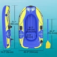 thumbnail image 3 of 1-2 Person Inflatable Kayak, Recreational Kayak with Rod Holders Dark Blue, 3 of 10