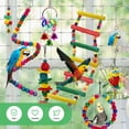 thumbnail image 6 of MQ 10 Packs Bird Swing Chewing Toys- Parrot Hammock Bell Toys Parrot Cage Toy Bird Perch with Wood Beads Hanging for Small Parakeets, Cockatiels, Conures, Finches,Budgie,Parrots, Love Birds, 6 of 7