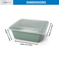 thumbnail image 4 of Mainstays 5-Pack Tall Square BPA-Free Plastic Meal Prep Food Storage Containers, 1.9L, Green Sage, 4 of 10