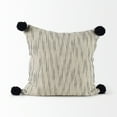 thumbnail image 3 of Mercana Krystal 18 X 18 Cream/Black Pom Pom Decorative Pillow Cover, 3 of 7
