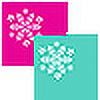 SNOWFLAKE TEAL-MAGENTA LUNCHEON NAPKIN (16 COUNT) by Partypro