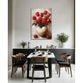 thumbnail image 4 of Flower Canvas Art Flower Picture Bathroom Wall Decor Fraemd Floral Painting Vintage Artwork for Living Room Office Home Decoration Gallery Wrapped Ready to Hang(Flower-3,12.00"x18.00"), 4 of 6