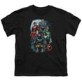 thumbnail image 1 of Justice League Of America Men's  The Four T-shirt Black, 1 of 2