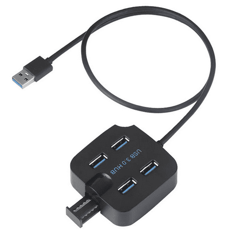 4 Ports Usb 3 0 Hub For Mac Pc Ps4 Xbox Data Adapter - Black