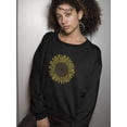 thumbnail image 2 of Sunflower Striped Petals Sweatshirt Women -GoatDeals Designs, Female 3X-Large, 2 of 4