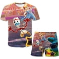 thumbnail image 1 of Disney Toy Story 4 ropa para niño niña niños verano manga corta dibujos animados Anime 3D estampado adolescentes camisetas Tops pantalones cortos conjunto 4-14y11-12T Gao Jinjia LED, 1 of 2