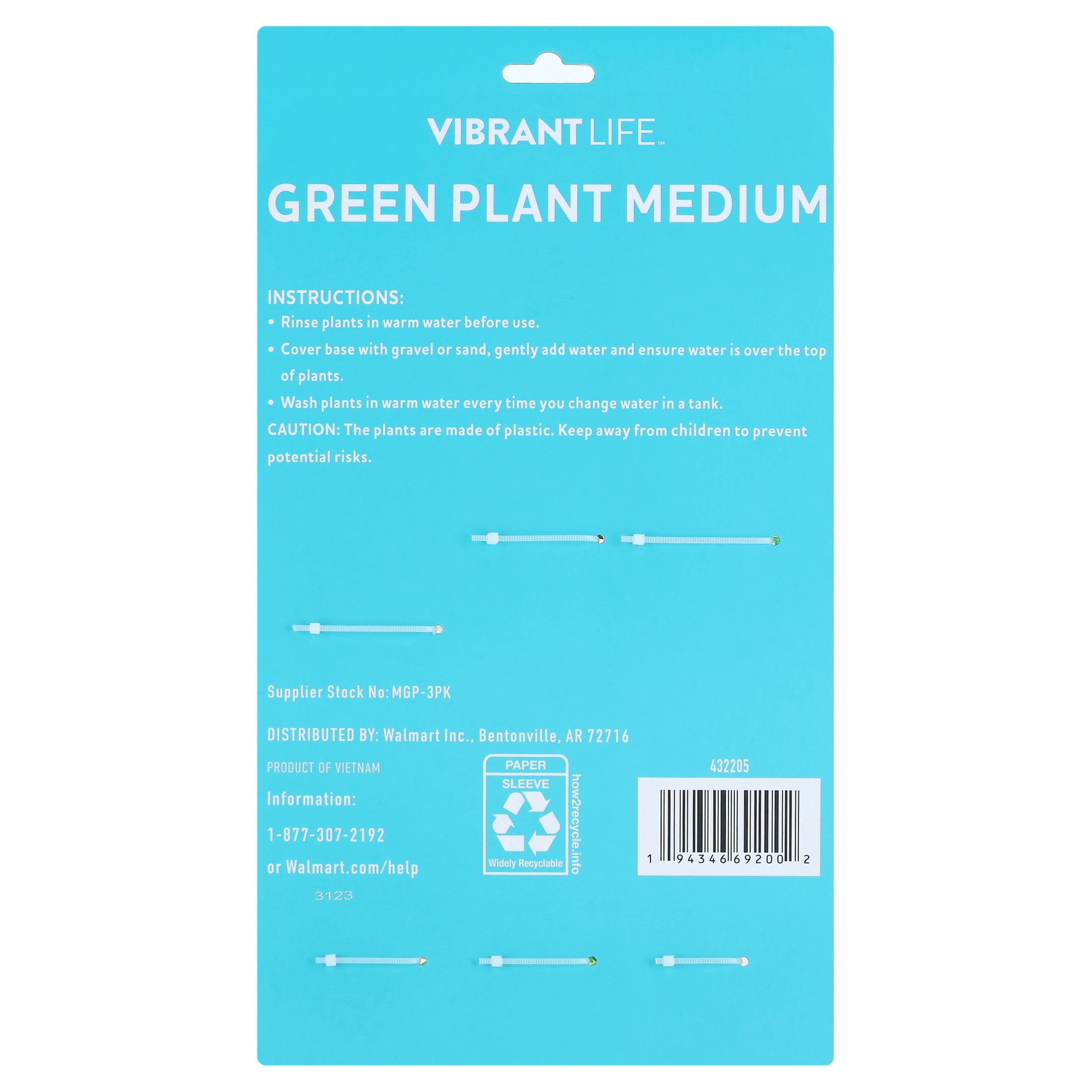 Vibrant Life Medium Plant Set, Green, 3 Pieces