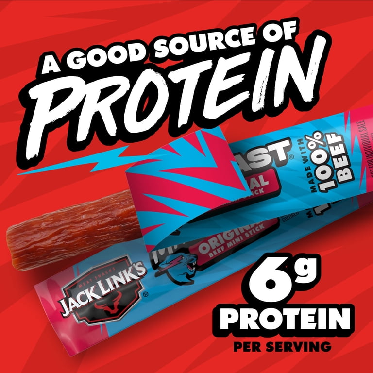 Jack Link's, Beef Sticks, 6 oz, Original Mini, 12 count - Walmart.com