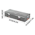 thumbnail image 4 of Under Bed Storage Containers, for Blanket, Clothing, Comforter, Sweaters, Linen Sheets, Wrapping Paper Closet Organizers and Storage Bins, Foldable Underbed Storage Boxs 17.1x38.2x7.9Inch Gray, 4 of 4
