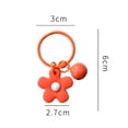 thumbnail image 5 of harmtty 2Pcs Women Candy Color Flower Bell Key Ring Chain Bag Clothing Pendant Decor,Red, 5 of 8