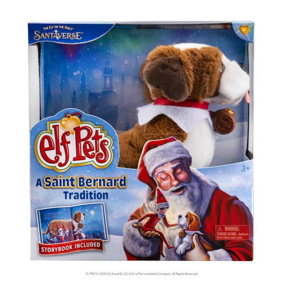 Peluche El elfo de la estantería Elf Pets San Bernardo